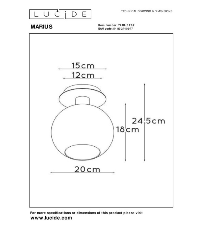 Marius Retro Flush Ceiling Light-5
