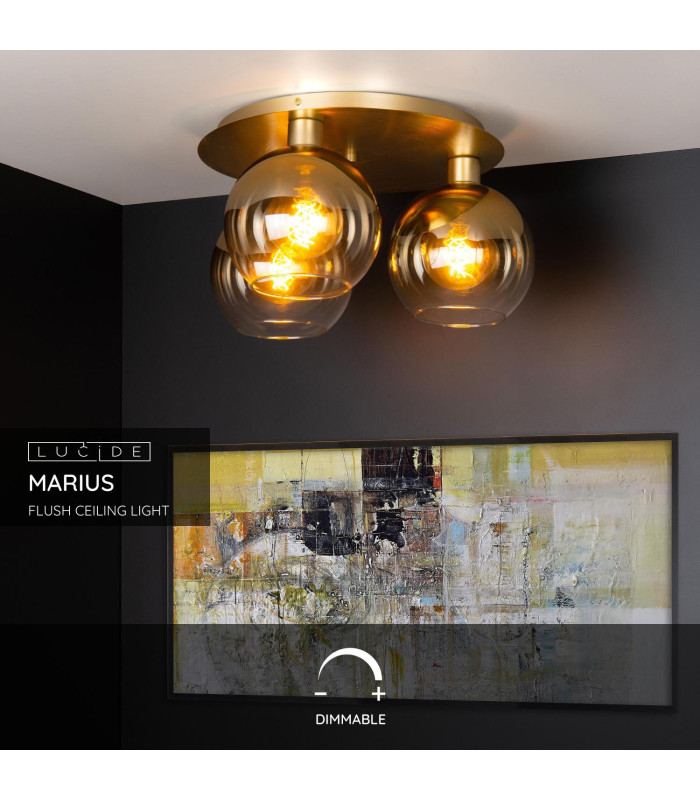 Marius Retro Flush Ceiling Light-3