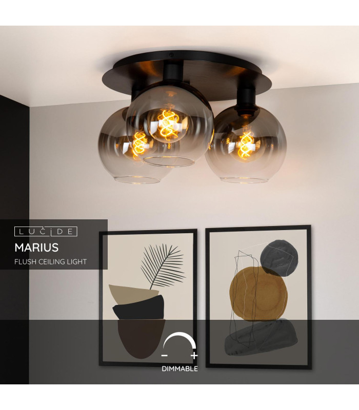 Marius Retro Flush Ceiling Light-3