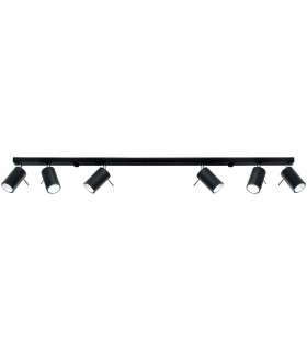 6 Light Spotlight Bar Black, GU10 - 1