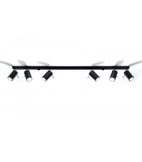 6 Light Spotlight Bar Black, GU10 - 2