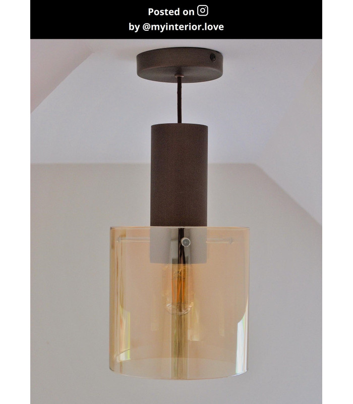 Toledo Vintage Pendant Light - Ø 20cm - 1xE27 - Amber