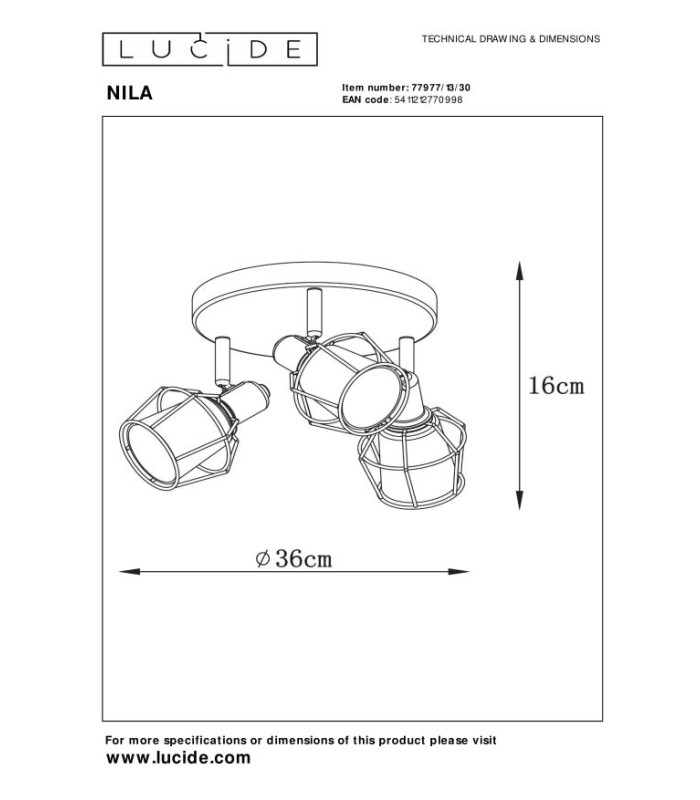 Nila Vintage Ceiling Spotlight-5