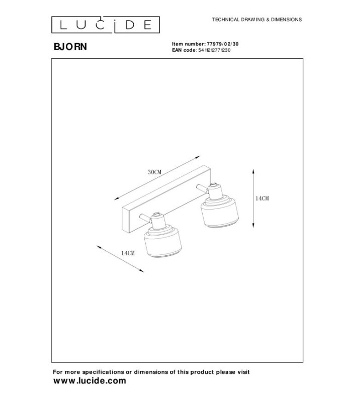 Bjorn Classic Twin Ceiling Spotlight-9