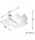 3 Light Decorative Flush Ceiling Light Chrome, White, E27 - 3
