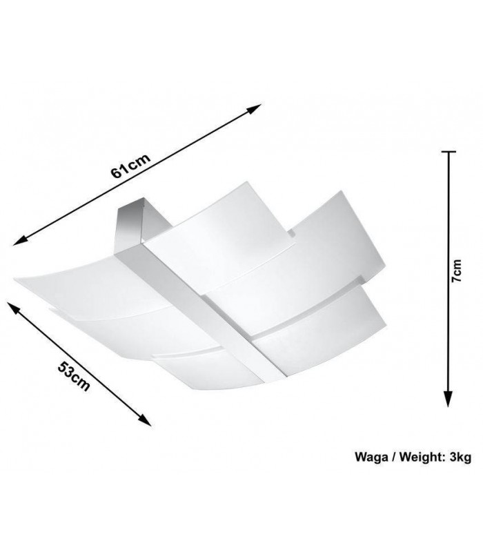 3 Light Decorative Flush Ceiling Light Chrome, White, E27 - 3