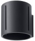 1 Light Flush Wall Light Black, G9 - 1