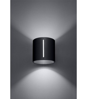 1 Light Flush Wall Light Black, G9 - 2