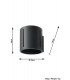 1 Light Flush Wall Light Black, G9 - 5