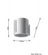 1 Light Flush Wall Light Grey, G9 - 2