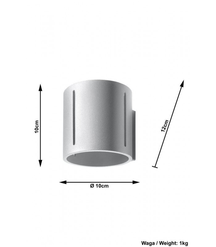 1 Light Flush Wall Light Grey, G9 - 2