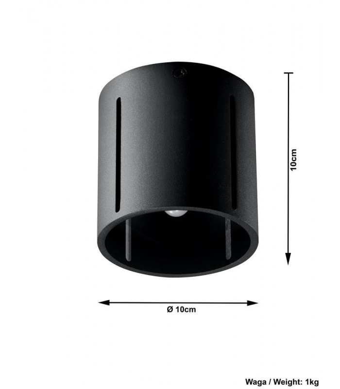 1 Light Flush Ceiling Light Black, G9 - 3