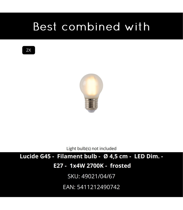 Fresh Modern Flush Ceiling Light Bathroom - Ø 35cm - 2xE27 - IP44 - White