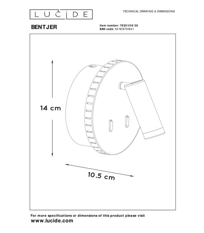 Bentjer Modern Reading Wall Light-9