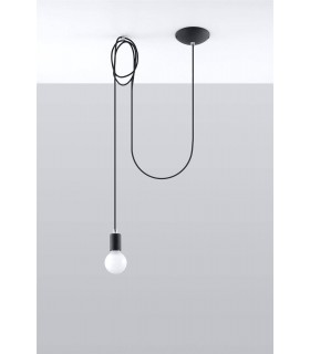 1 Light Ceiling Pendant Black, E27 - 2