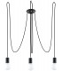 3 Light Cluster Drop Pendant Black, E27 - 1
