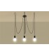 3 Light Cluster Drop Pendant Black, E27 - 4