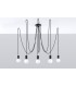 5 Light Cluster Drop Pendant Black, E27 - 2