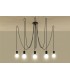 5 Light Cluster Drop Pendant Black, E27 - 3