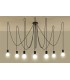 7 Light Cluster Drop Pendant Black, E27 - 4