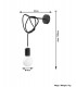 1 Light Wall Light Black, E27 - 4