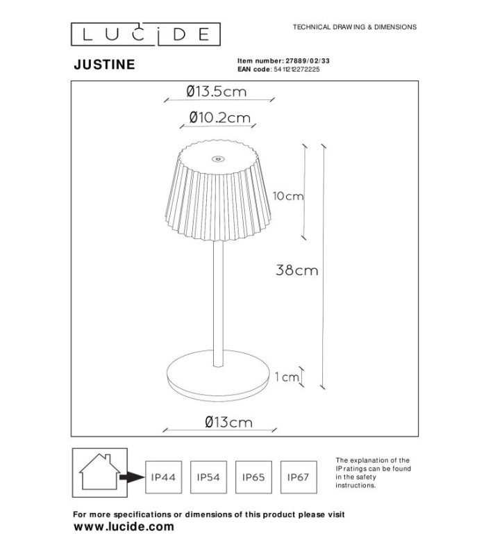Justine Cottage Rechargeable Table lamp Outdoor-9