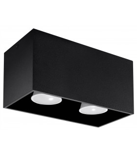 2 Light Ceiling Black, GU10 - 1