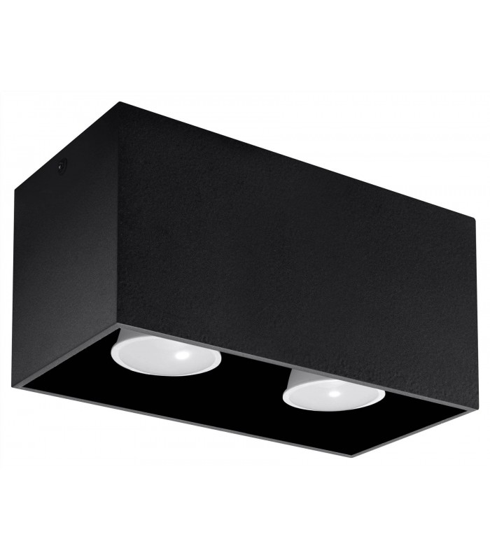 2 Light Ceiling Black, GU10 - 1