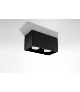 2 Light Ceiling Black, GU10 - 2