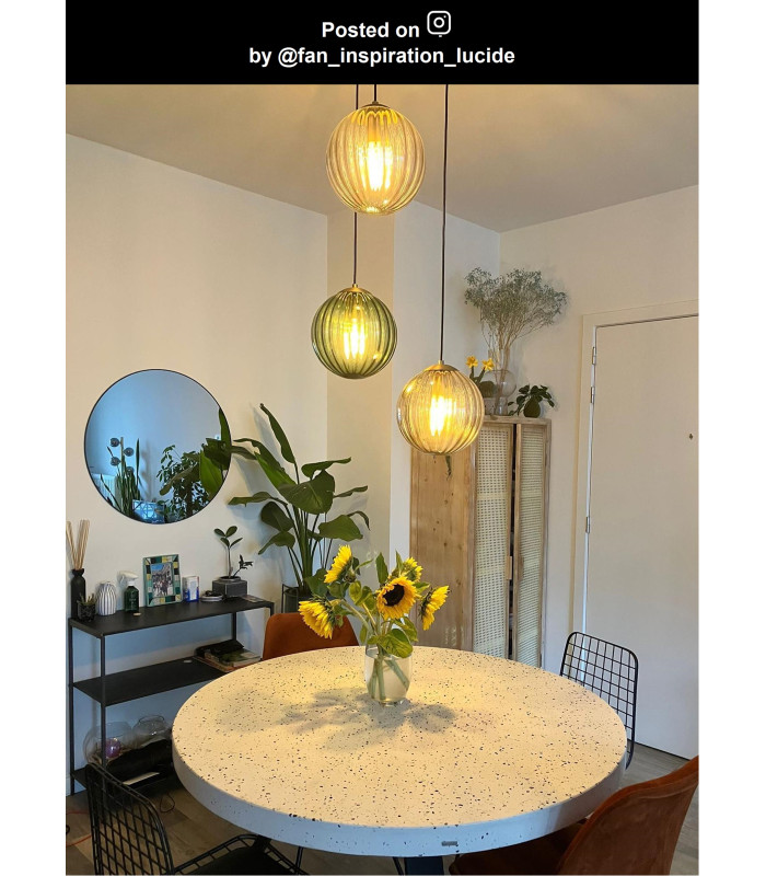 Monsaraz Retro Pendant light - Ø 35cm - 3xE27 - Green