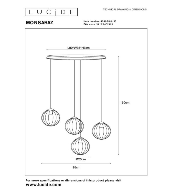 Monsaraz Retro Pendant light-11