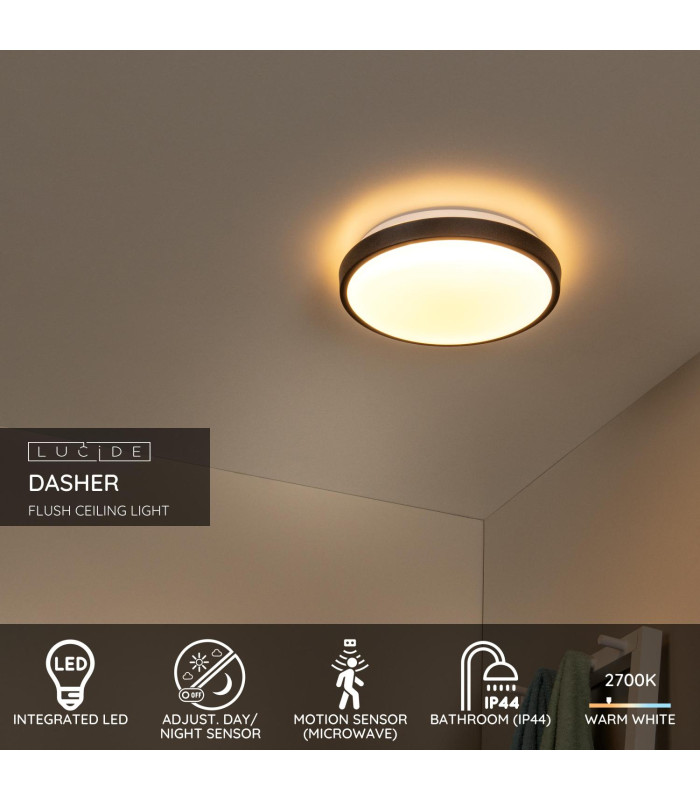 Dasher Modern Flush ceiling light Bathroom-3