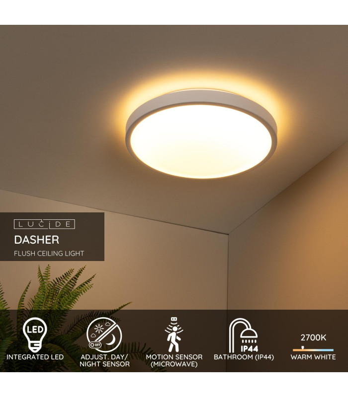 Dasher Modern Flush ceiling light Bathroom-3