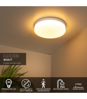 Biskit Modern Flush ceiling light Bathroom-2