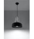1 Light Dome Ceiling Pendant Black, White, E27 - 2