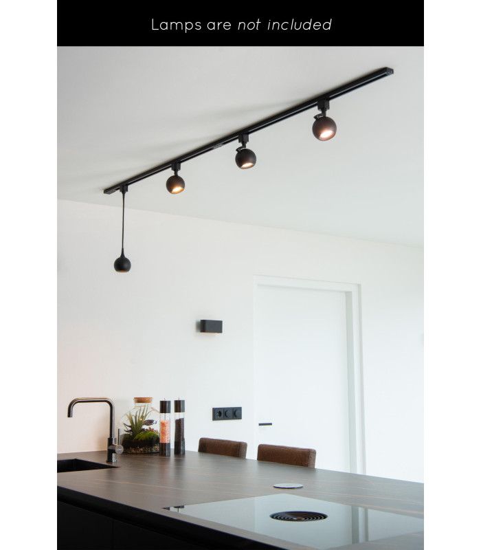 TRACK Starter set - 1-circuit Track lighting system - 2 meters - Black-6