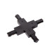 TRACK X-connector - 1-circuit Track lighting system - Black (Extension)-1