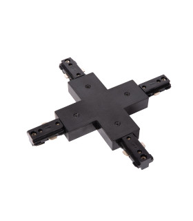 TRACK X-connector - 1-circuit Track lighting system - Black (Extension)-1