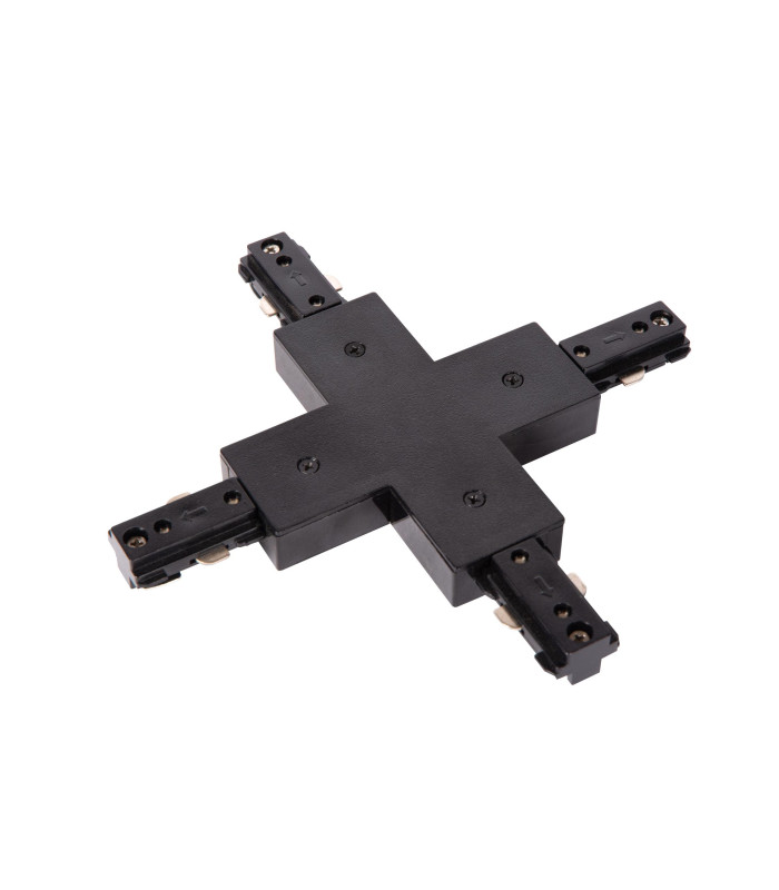 TRACK X-connector - 1-circuit Track lighting system - Black (Extension)-1