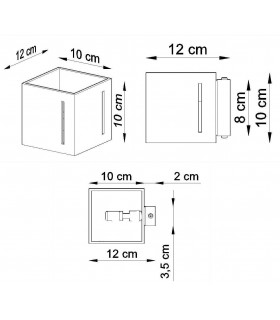1 Light Flush Wall Light White, G9 - 2