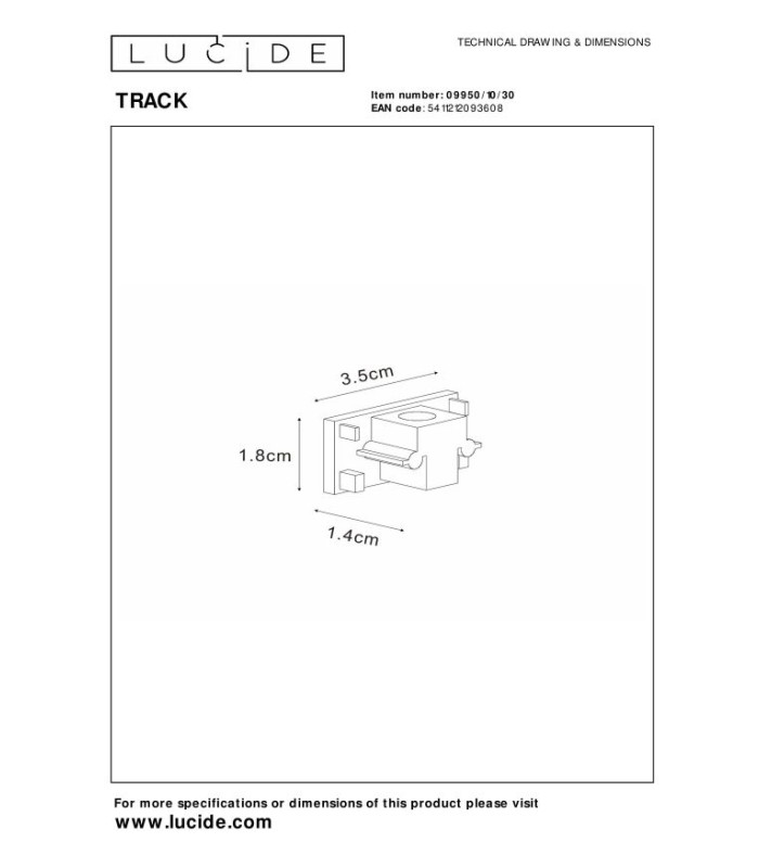 TRACK End cap - 1-circuit Track lighting system - Set of 2 - Black (Extension)-5