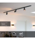 TRACK NIGEL Track spot - 1-circuit Track lighting system - 1xGU10 - Black (Extension)-2