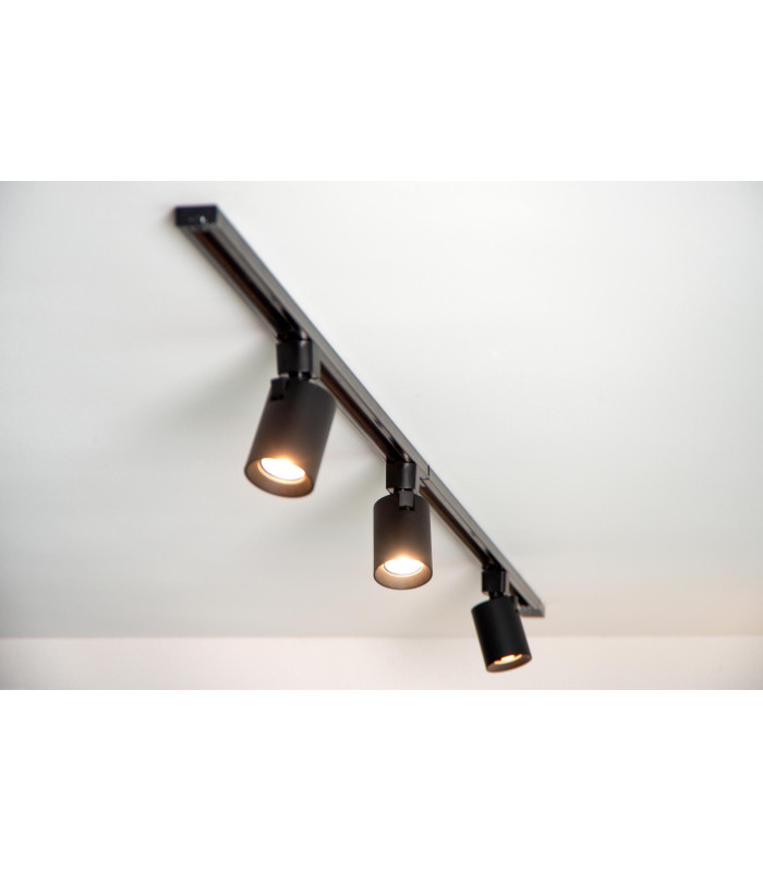 TRACK NIGEL Track spot - 1-circuit Track lighting system - 1xGU10 - Black (Extension)-6