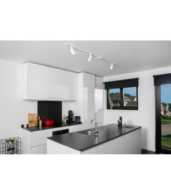 TRACK NIGEL Track spot - 1-circuit Track lighting system - 1xGU10 - White (Extension)-4