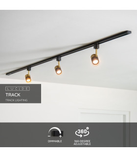 TRACK FLORIS Track spot - 1-circuit Track lighting system - 1xGU10 - Black (Extension)-2