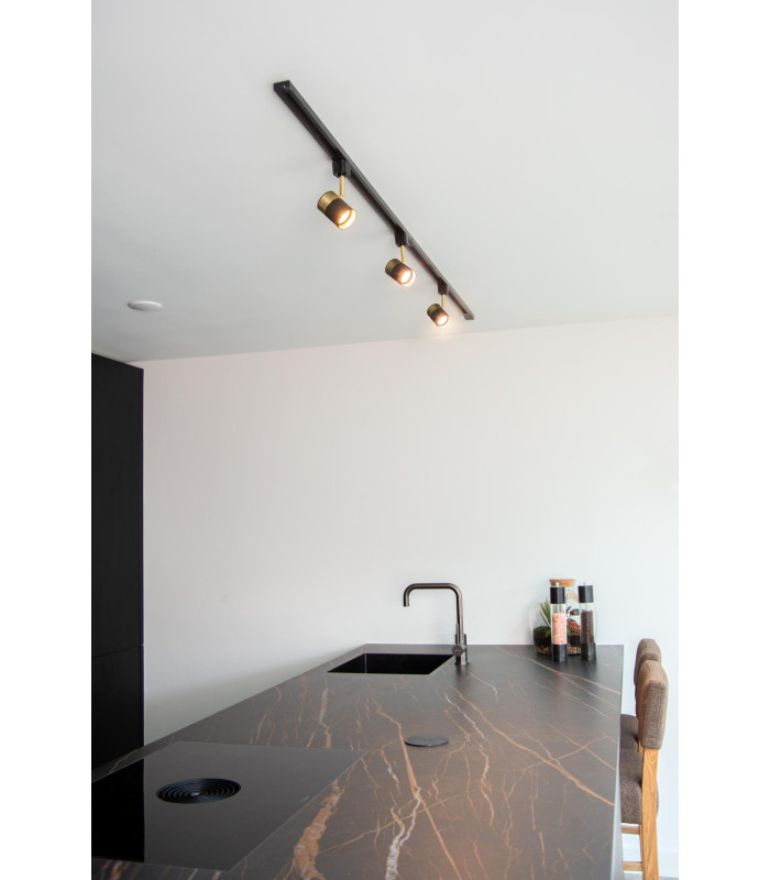 TRACK FLORIS Track spot - 1-circuit Track lighting system - 1xGU10 - Black (Extension)-5