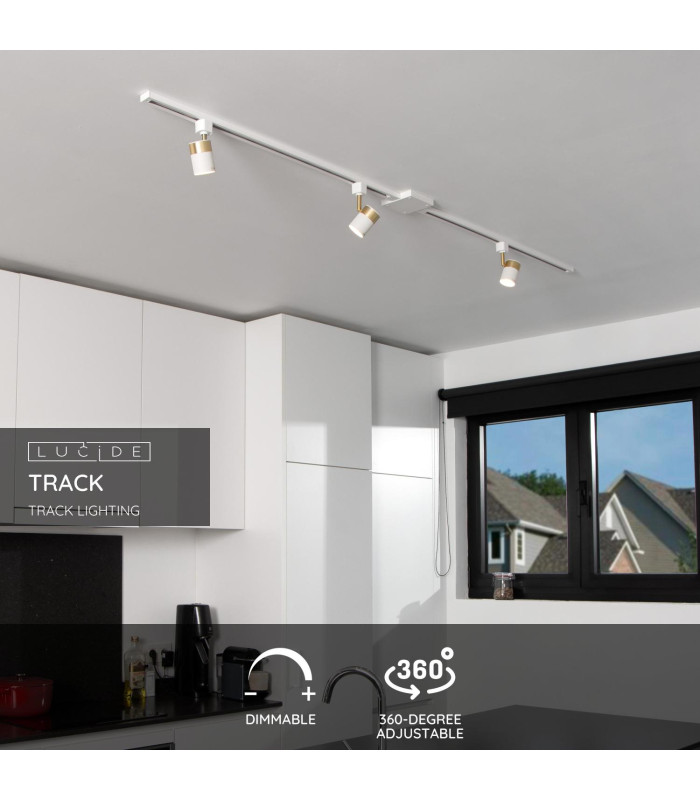 TRACK FLORIS Track spot - 1-circuit Track lighting system - 1xGU10 - White (Extension)-2