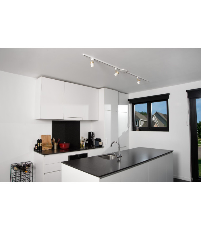 TRACK FLORIS Track spot - 1-circuit Track lighting system - 1xGU10 - White (Extension)-4