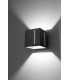 1 Light Flush Wall Light Black, G9 - 2