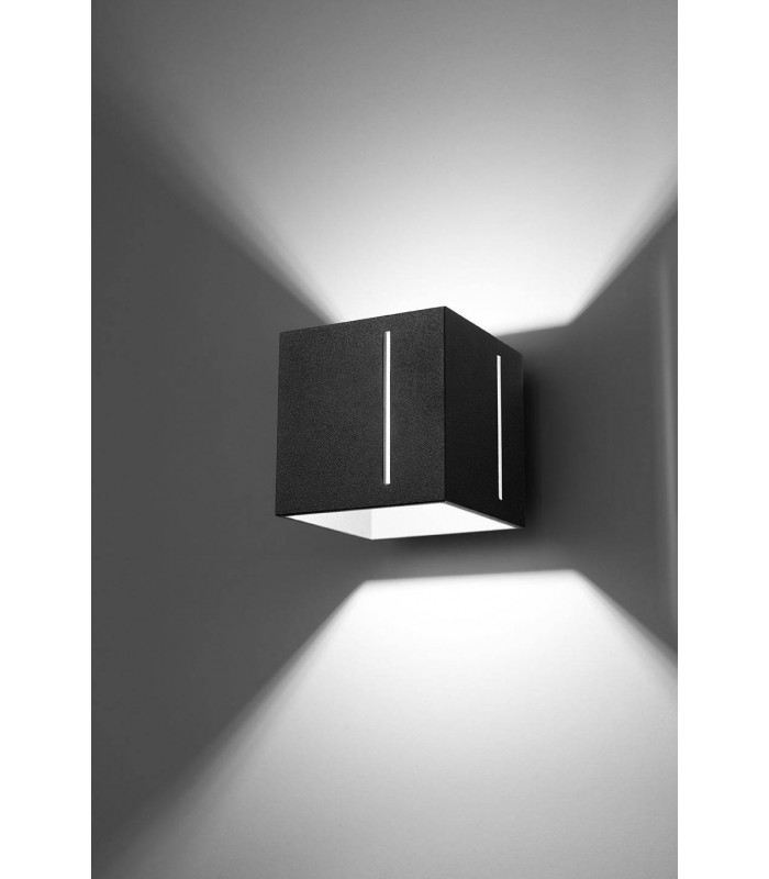 1 Light Flush Wall Light Black, G9 - 2